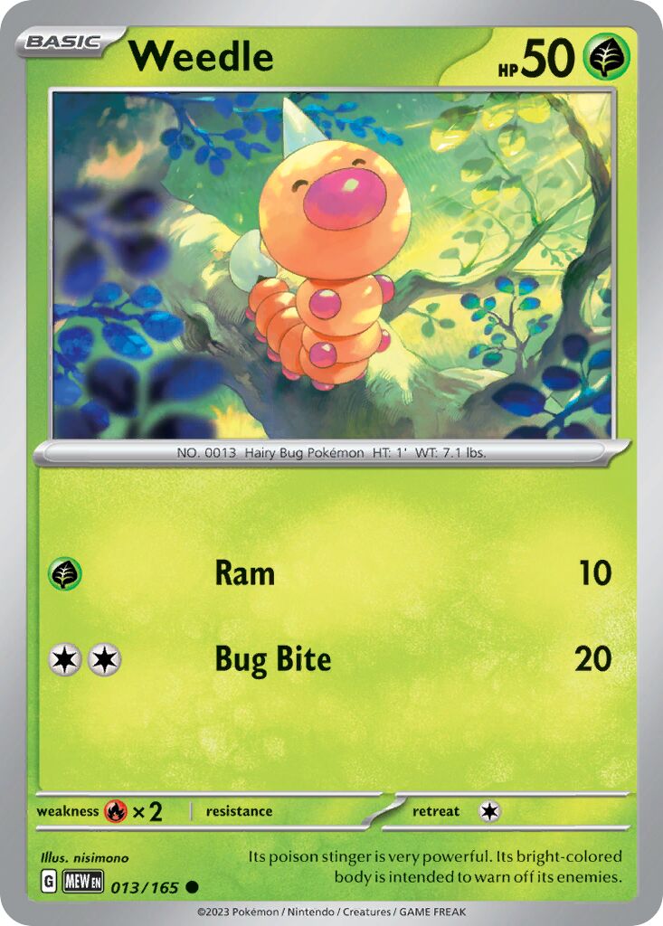 Weedle 013/207 — 151 (English Pokémon TCG card)