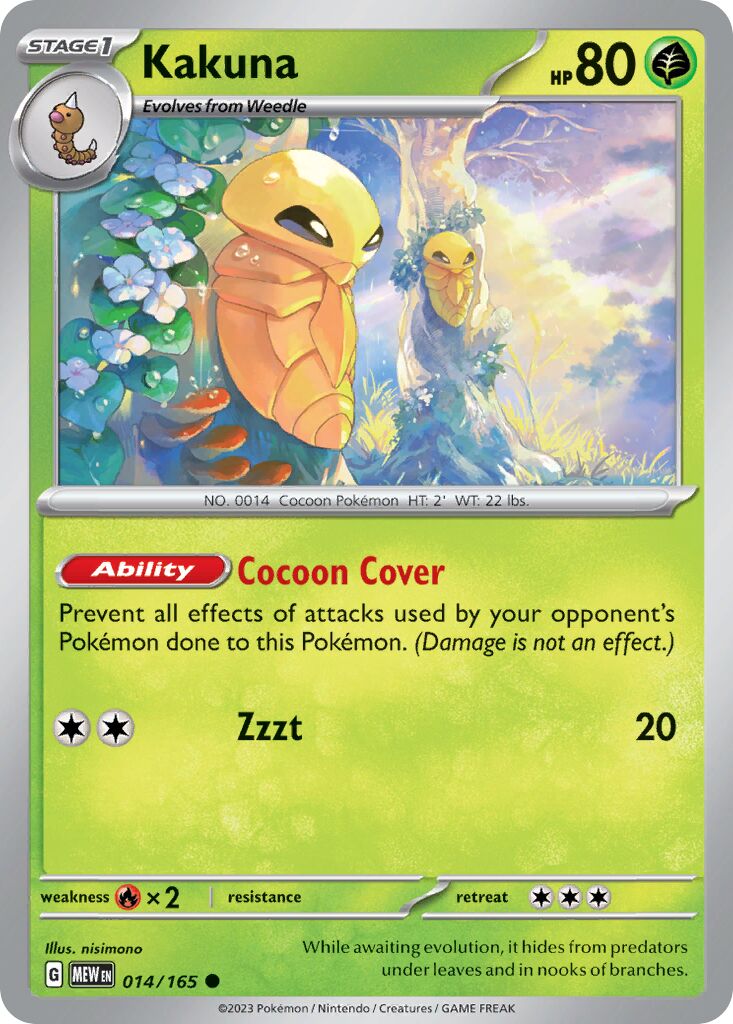 Kakuna 014/207 — 151 (English Pokémon TCG card)