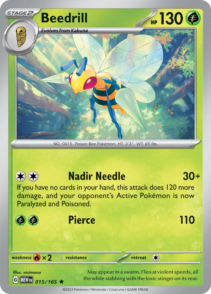 Beedrill 015/207 — 151 (English Pokémon TCG card)