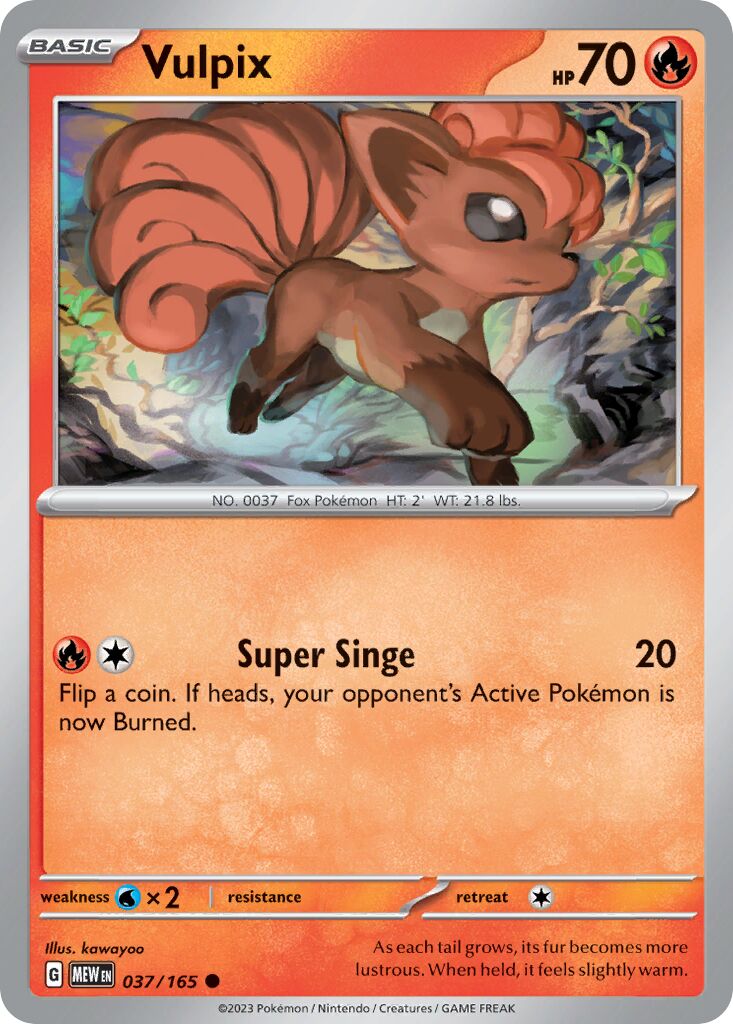 Vulpix 037/207 — 151 (English Pokémon TCG card)