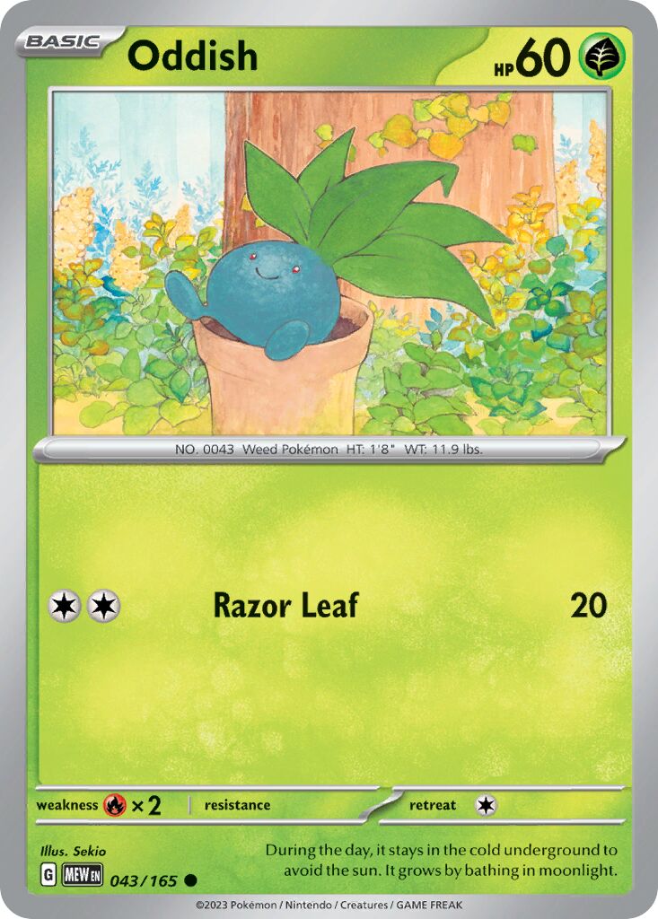 Oddish 043/207 — 151 (English Pokémon TCG card)
