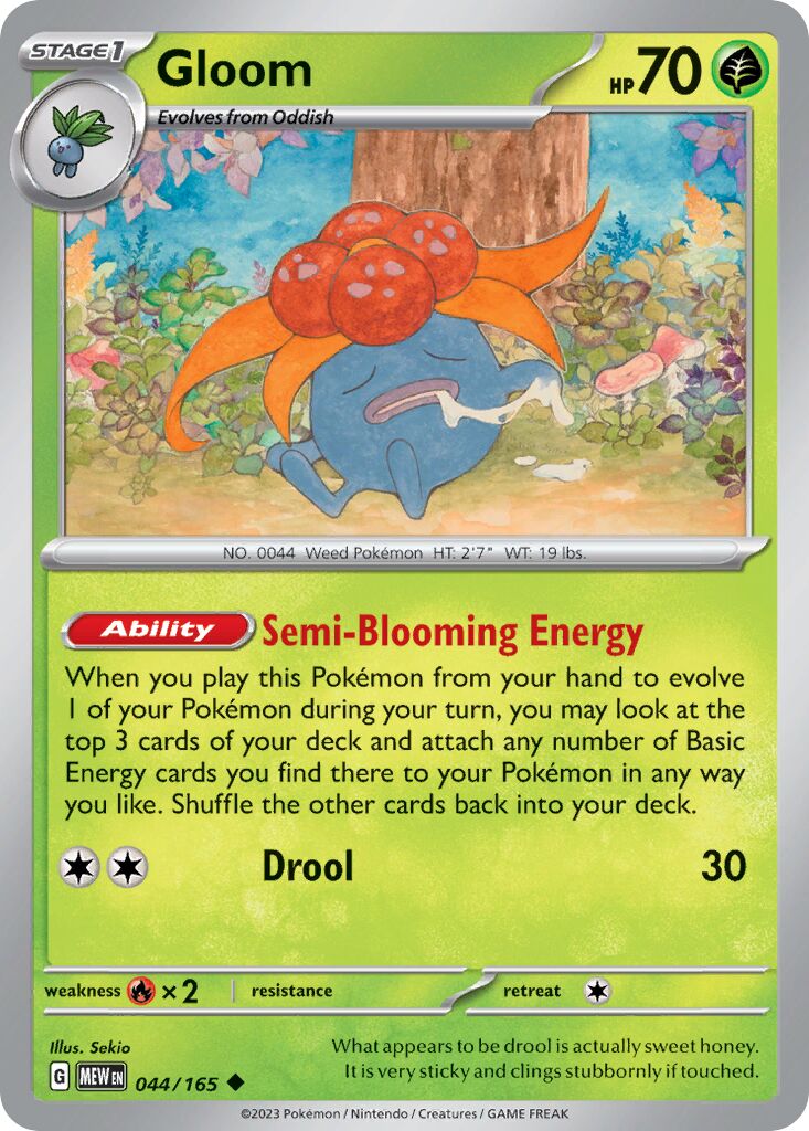 Gloom 044/207 — 151 (English Pokémon TCG card)