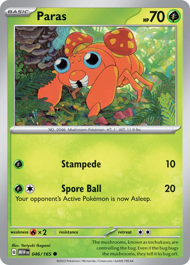 Paras 046/207 — 151 (English Pokémon TCG card)