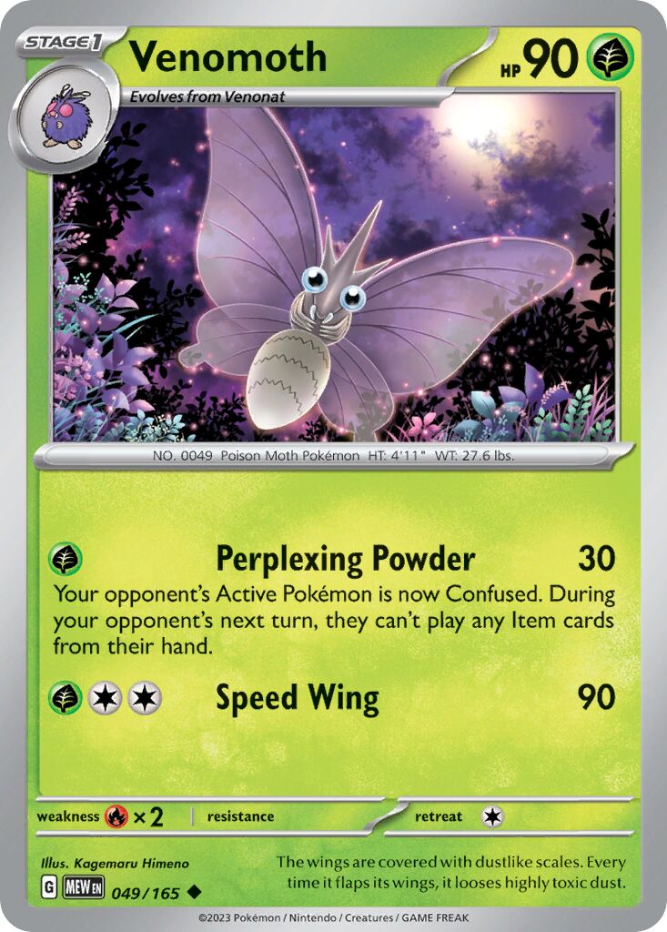 Venomoth 049/207 — 151 (English Pokémon TCG card)