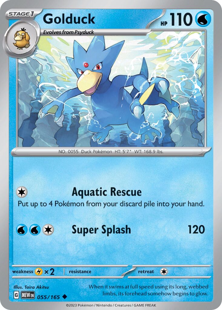 Golduck 055/207 — 151 (English Pokémon TCG card)