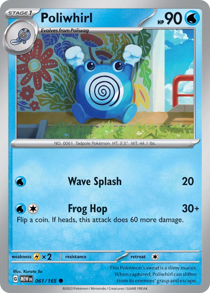 Poliwhirl 061/207 — 151 (English Pokémon TCG card)