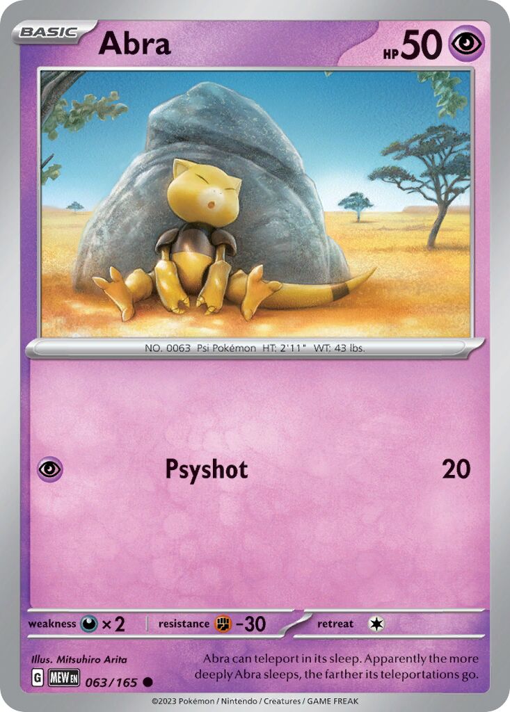 Abra 063/207 — 151 (English Pokémon TCG card)