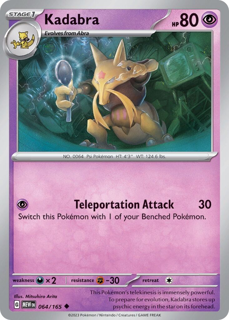 Kadabra 064/207 — 151 (English Pokémon TCG card)
