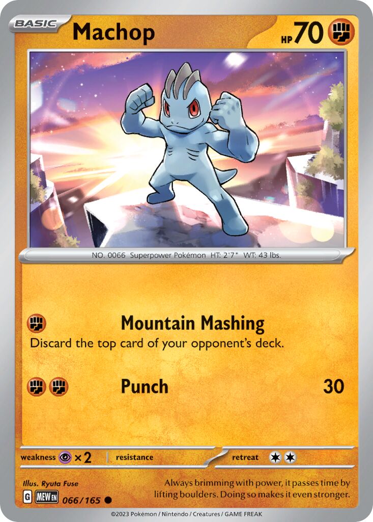 Machop 066/207 — 151 (English Pokémon TCG card)