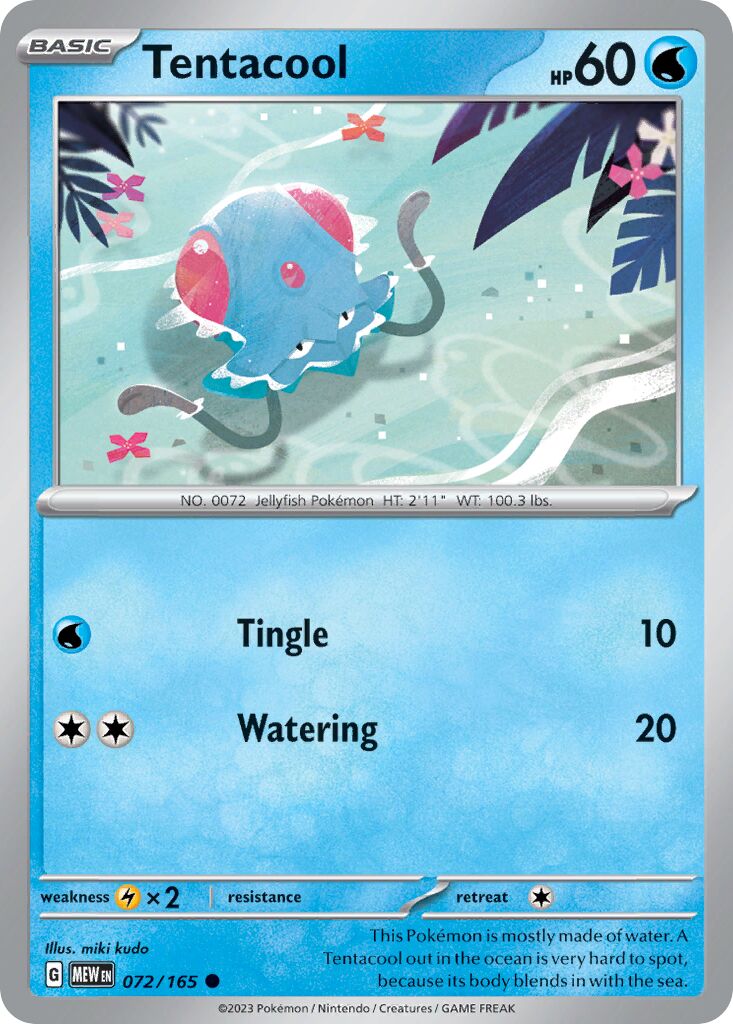 Tentacool 072/207 — 151 (English Pokémon TCG card)