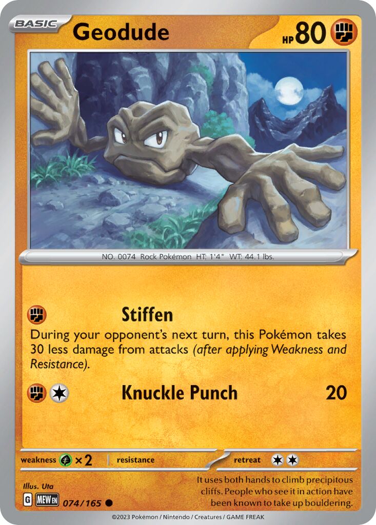 Geodude 074/207 — 151 (English Pokémon TCG card)