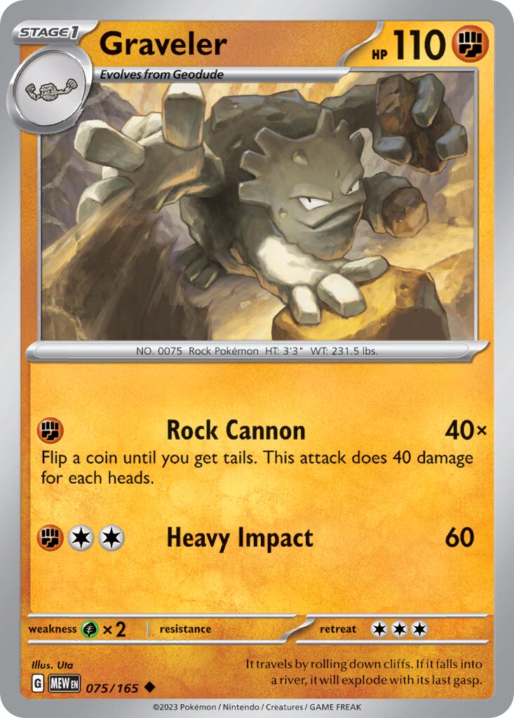 Graveler 075/207 — 151 (English Pokémon TCG card)