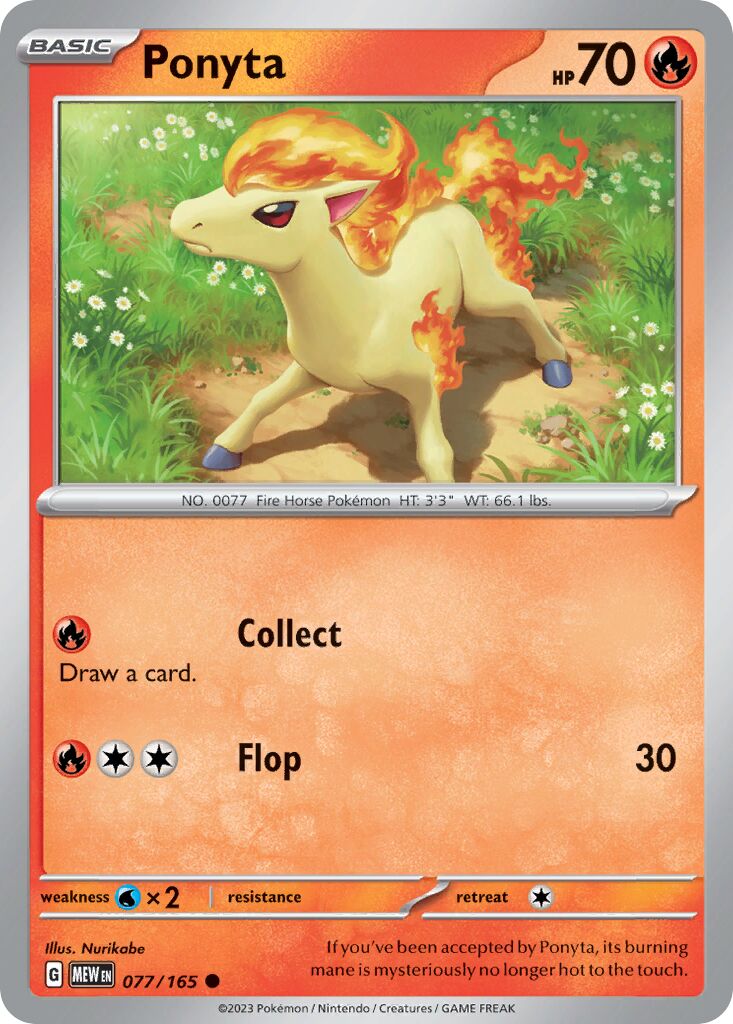 Ponyta 077/207 — 151 (English Pokémon TCG card)