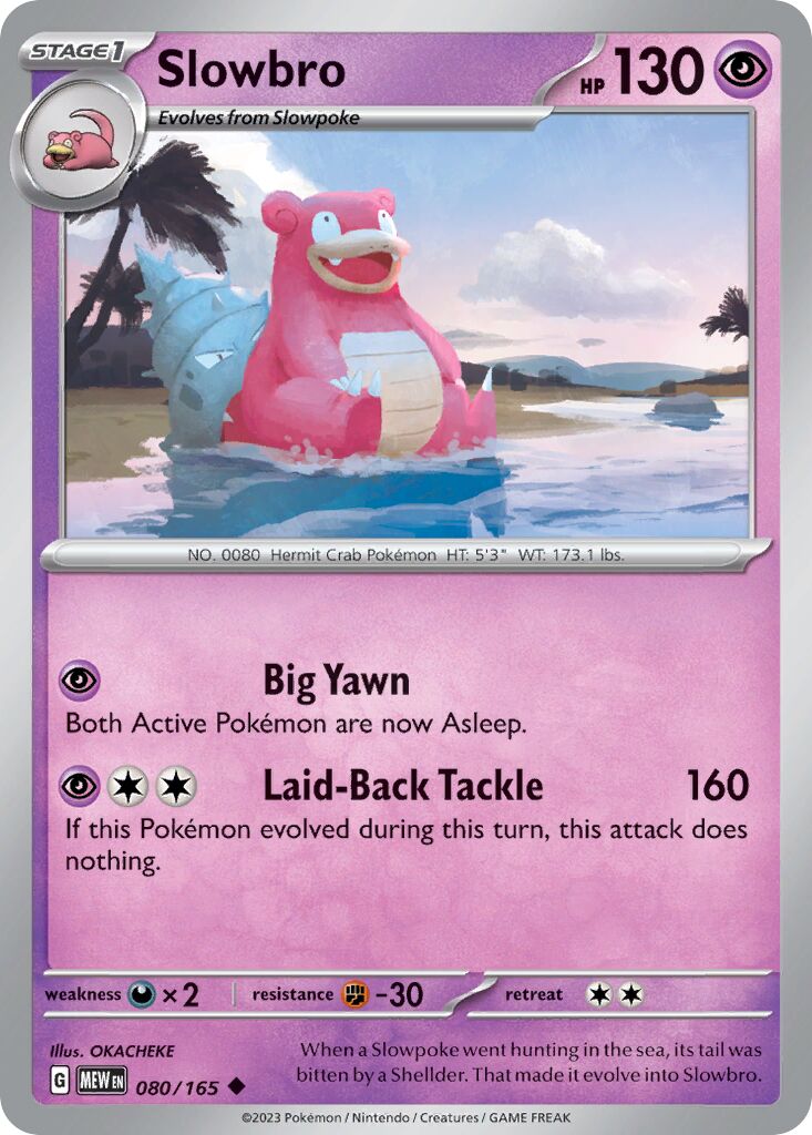 Slowbro 080/207 — 151 (English Pokémon TCG card)