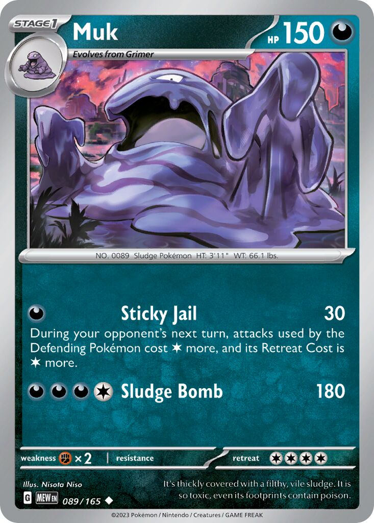 Muk 089/207 — 151 (English Pokémon TCG card)