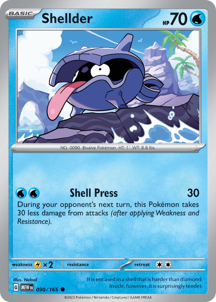 Shellder 090/207 — 151 (English Pokémon TCG card)