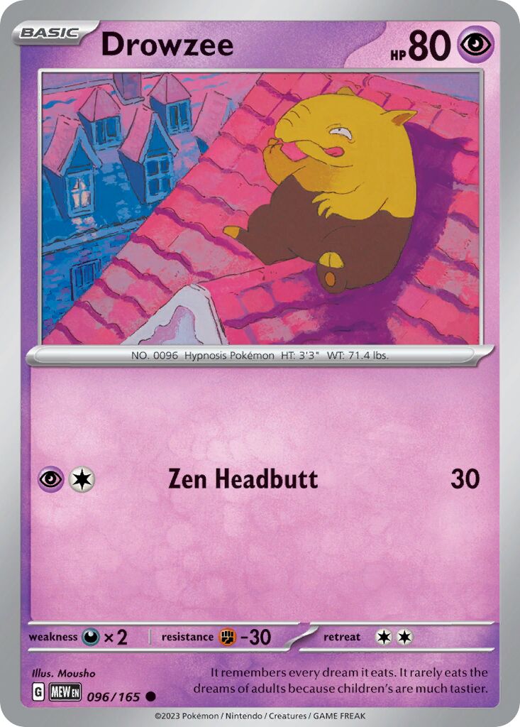 Drowzee 096/207 — 151 (English Pokémon TCG card)