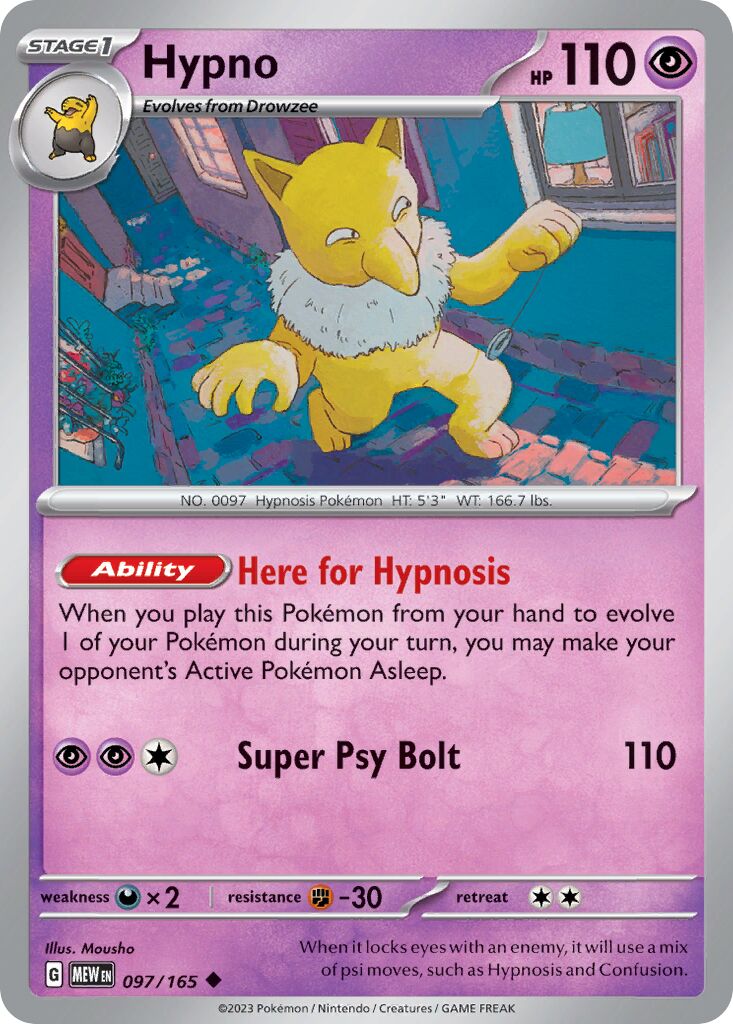 Hypno 097/207 — 151 (English Pokémon TCG card)