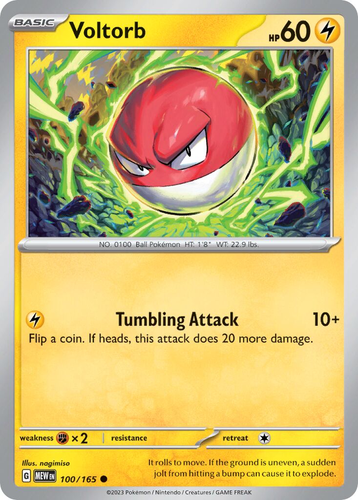 Voltorb 100/207 — 151 (English Pokémon TCG card)