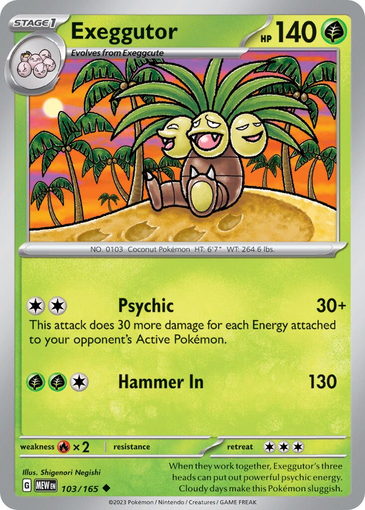 Exeggutor 103/207 — 151 (English Pokémon TCG card)
