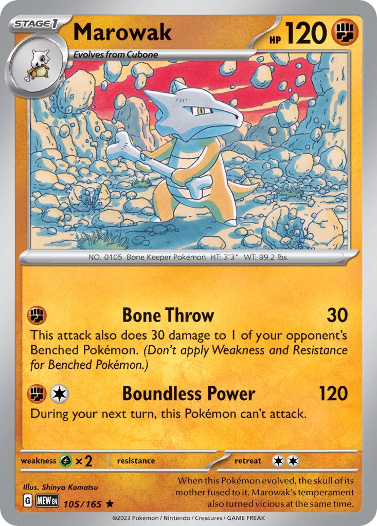 Marowak 105/207 — 151 (English Pokémon TCG card)