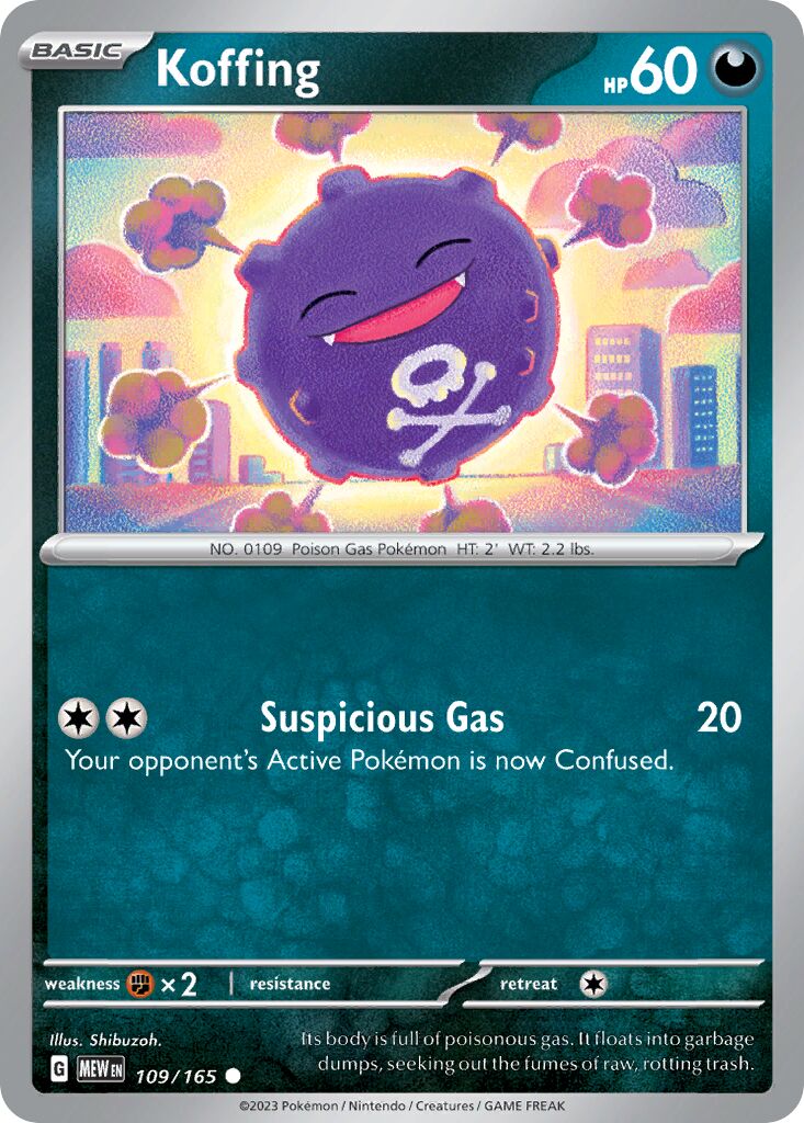 Koffing 109/207 — 151 (English Pokémon TCG card)