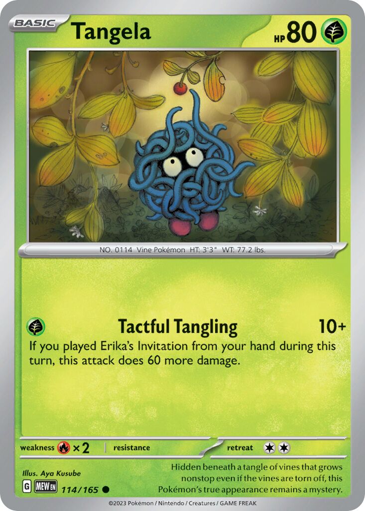 Tangela 114/207 — 151 (English Pokémon TCG card)