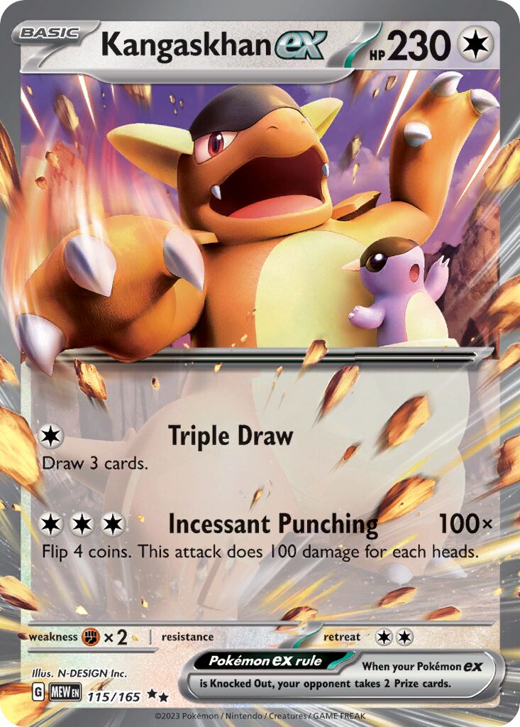 Kangaskhan ex 115/207 — 151 (English Pokémon TCG card)