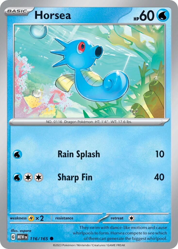Horsea 116/207 — 151 (English Pokémon TCG card)
