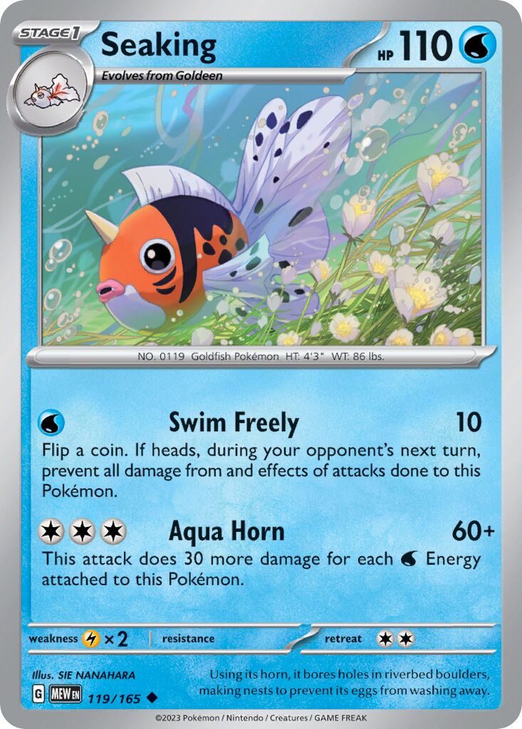 Seaking 119/207 — 151 (English Pokémon TCG card)