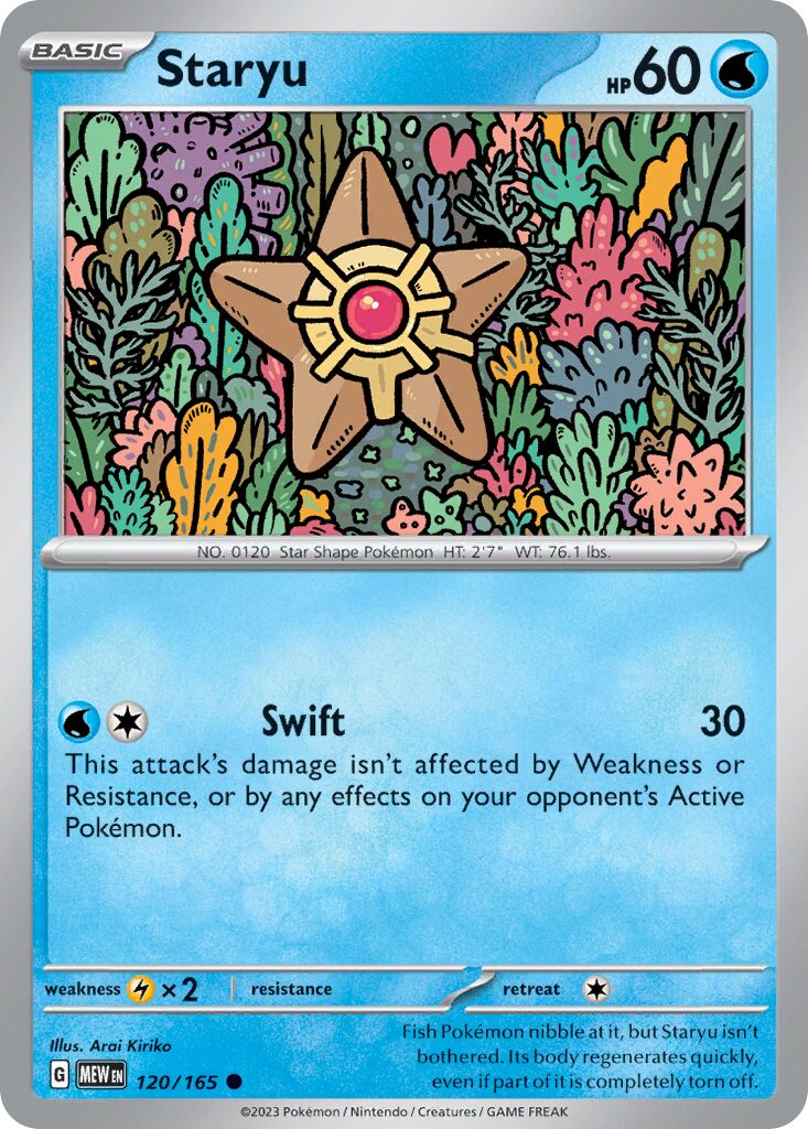 Staryu 120/207 — 151 (English Pokémon TCG card)