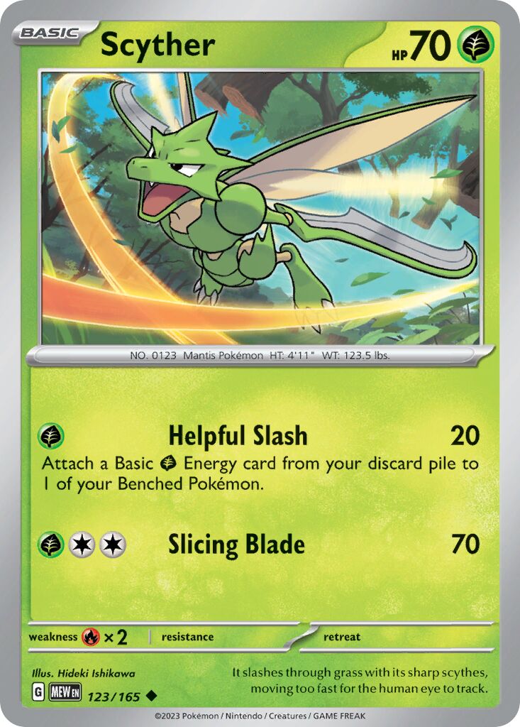 Scyther 123/207 — 151 (English Pokémon TCG card)