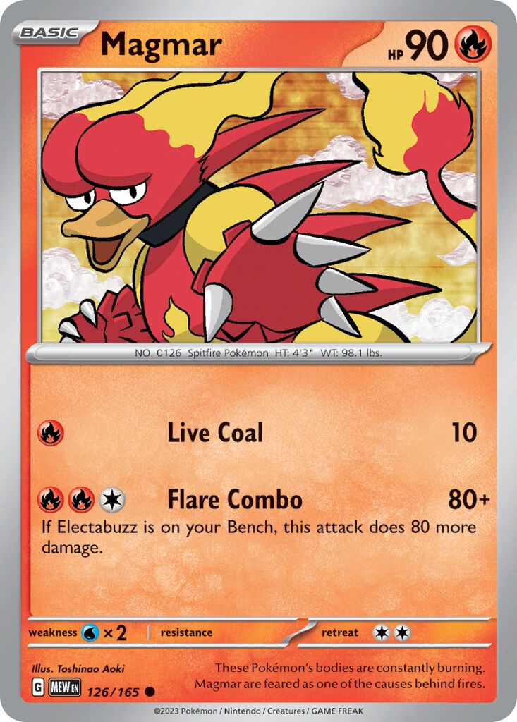 Magmar 126/207 — 151 (English Pokémon TCG card)
