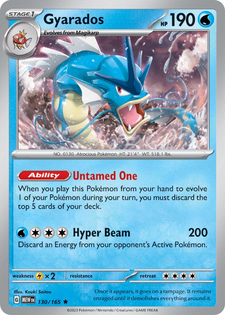 Gyarados 130/207 — 151 (English Pokémon TCG card)