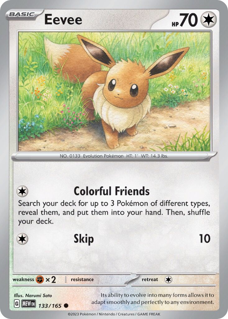 Eevee 133/207 — 151 (English Pokémon TCG card)