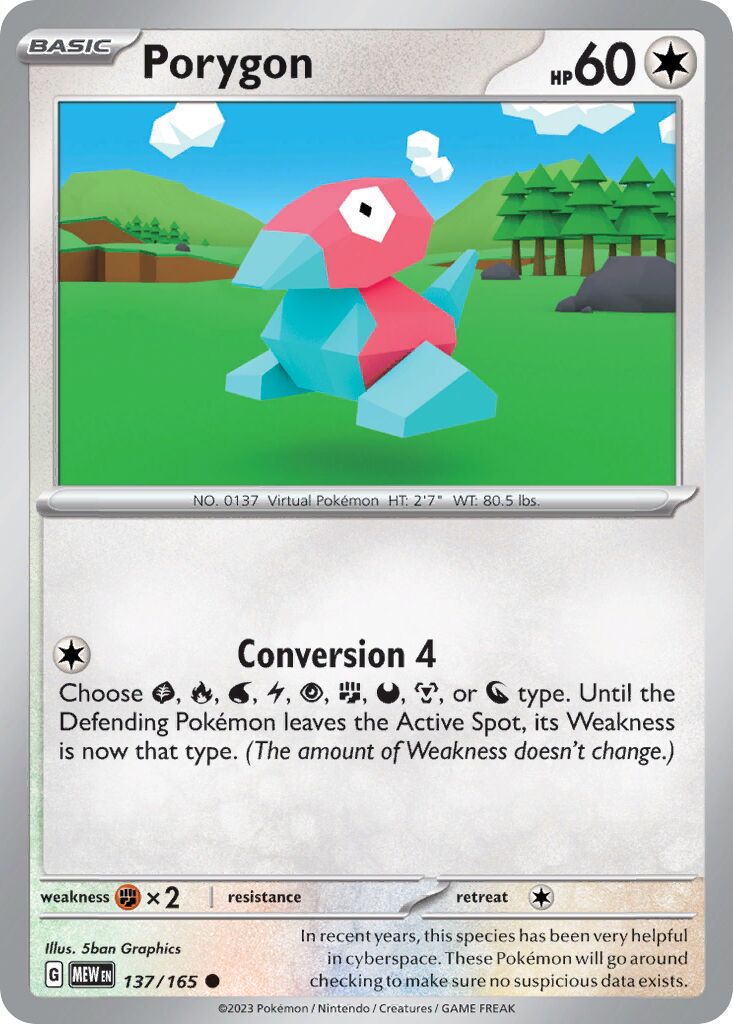 Porygon 137/207 — 151 (English Pokémon TCG card)