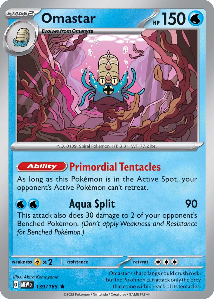 Omastar 139/207 — 151 (English Pokémon TCG card)