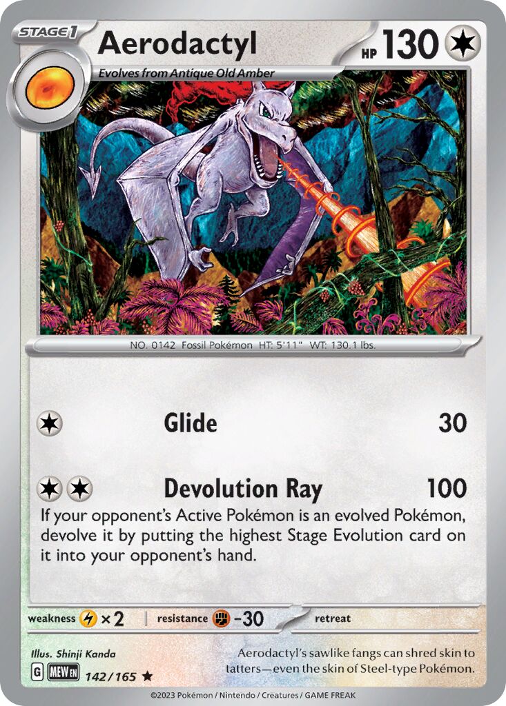 Aerodactyl 142/207 — 151 (English Pokémon TCG card)