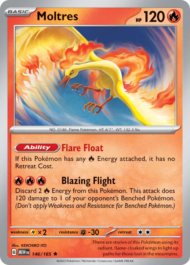 Moltres 146/207 — 151 (English Pokémon TCG card)