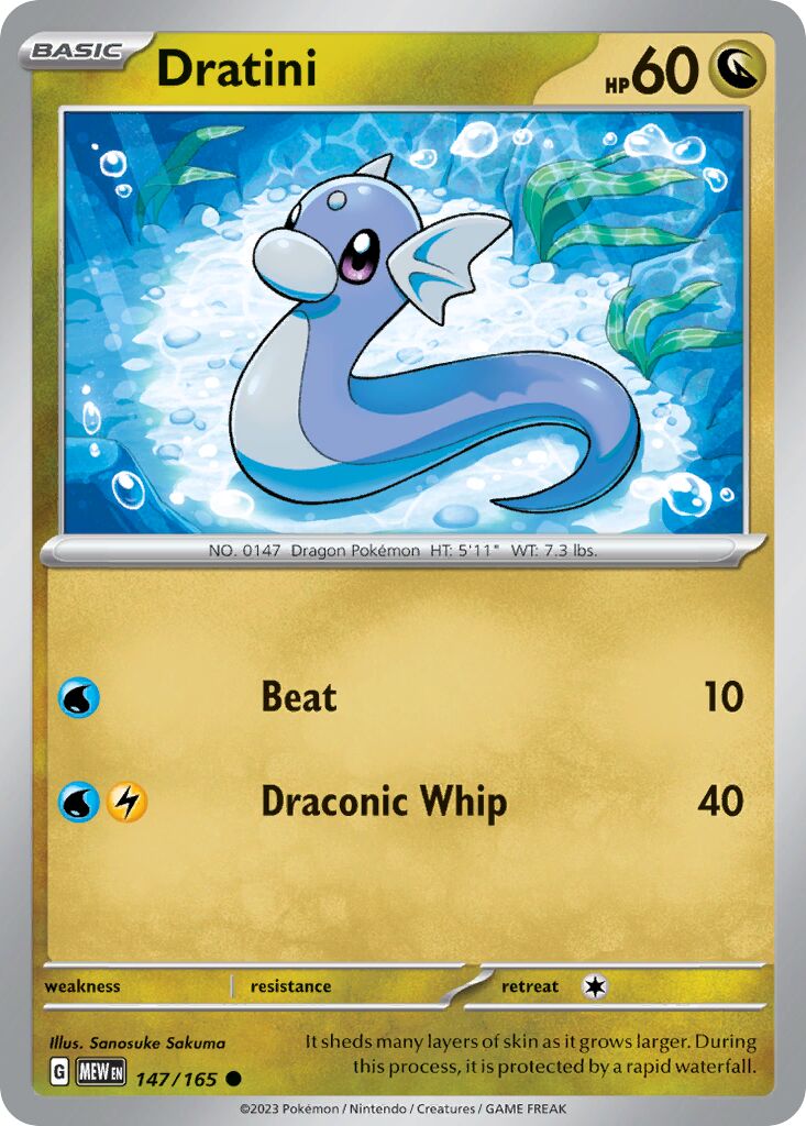 Dratini 147/207 — 151 (English Pokémon TCG card)