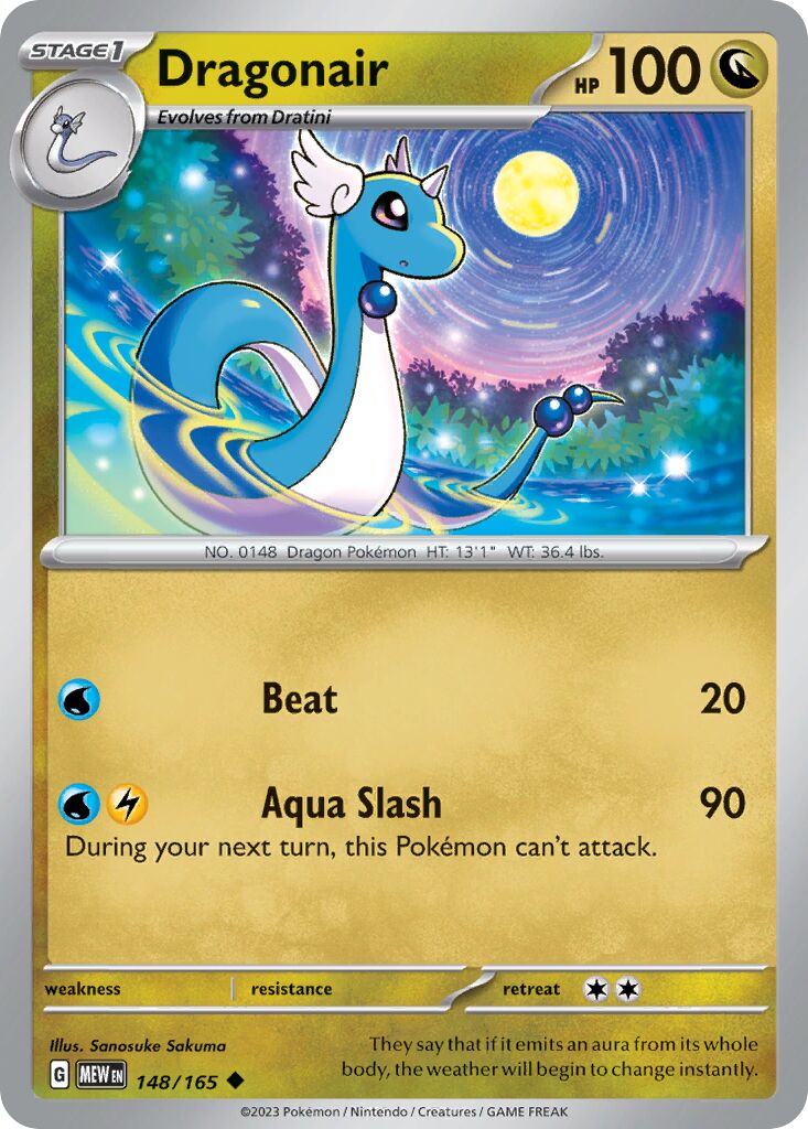 Dragonair 148/207 — 151 (English Pokémon TCG card)