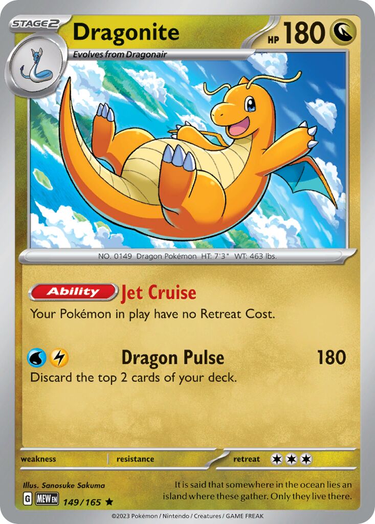 Dragonite 149/207 — 151 (English Pokémon TCG card)