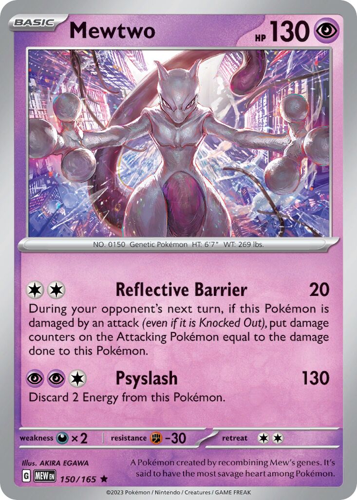 Mewtwo 150/207 — 151 (English Pokémon TCG card)