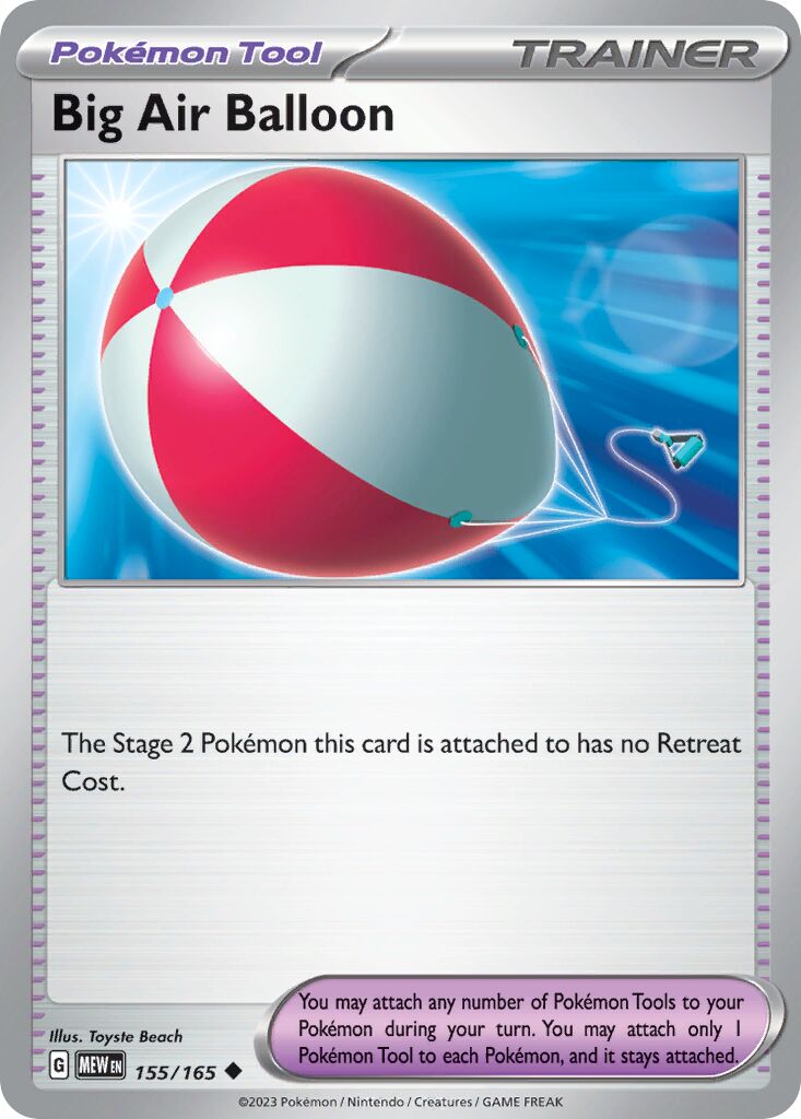 Big Air Balloon 155/207 — 151 (English Pokémon TCG card)