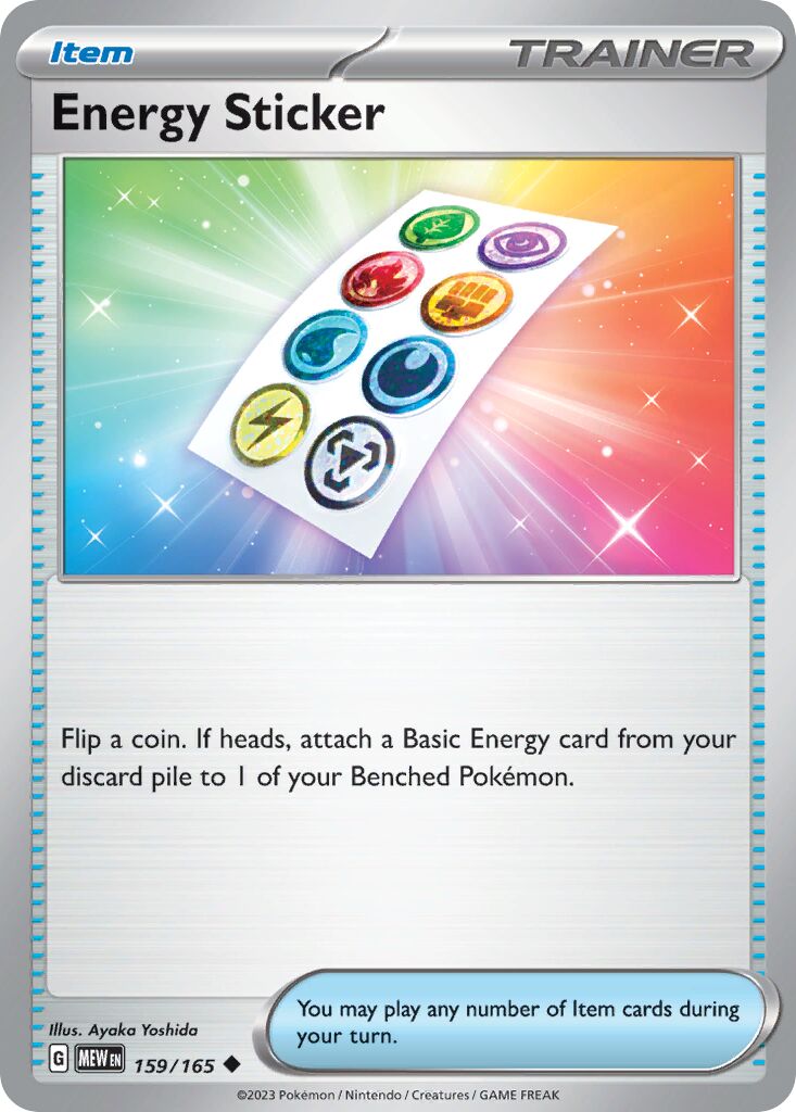 Energy Sticker 159/207 — 151 (English Pokémon TCG card)