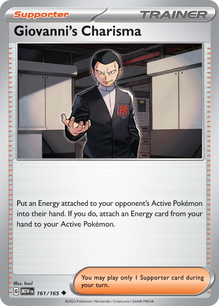 Giovanni's Charisma 161/207 — 151 (English Pokémon TCG card)