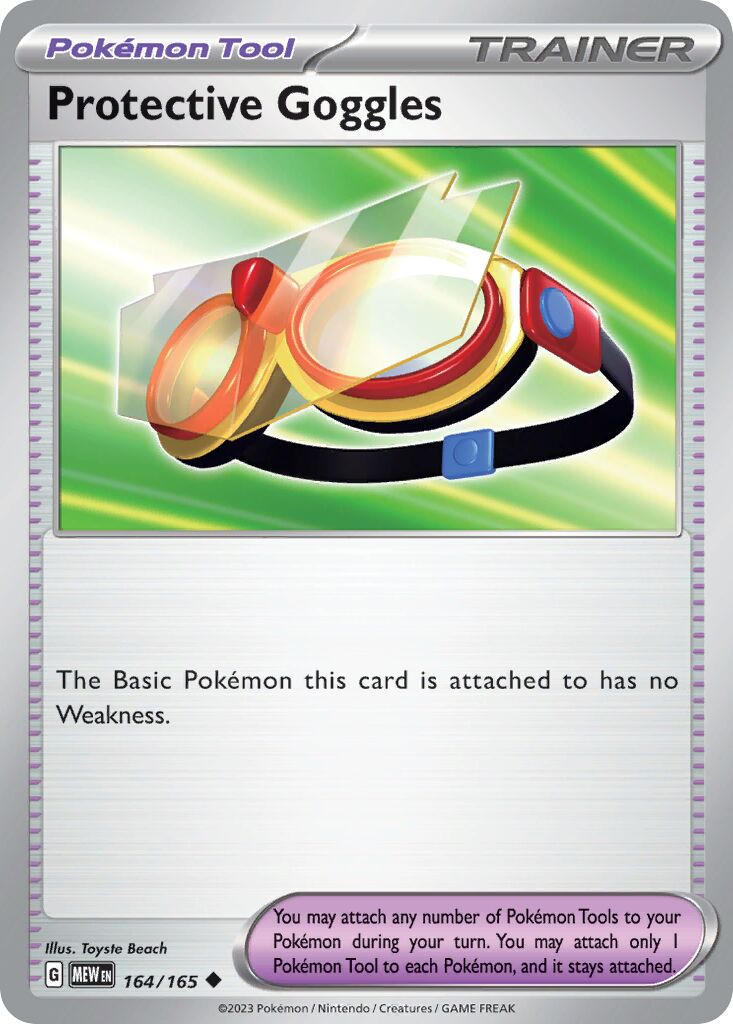 Protective Goggles 164/207 — 151 (English Pokémon TCG card)