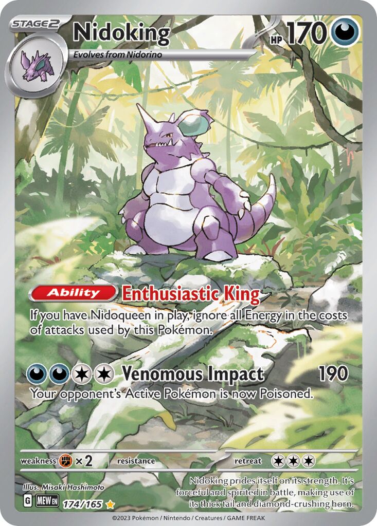 Nidoking 174/207 — 151 (English Pokémon TCG card)