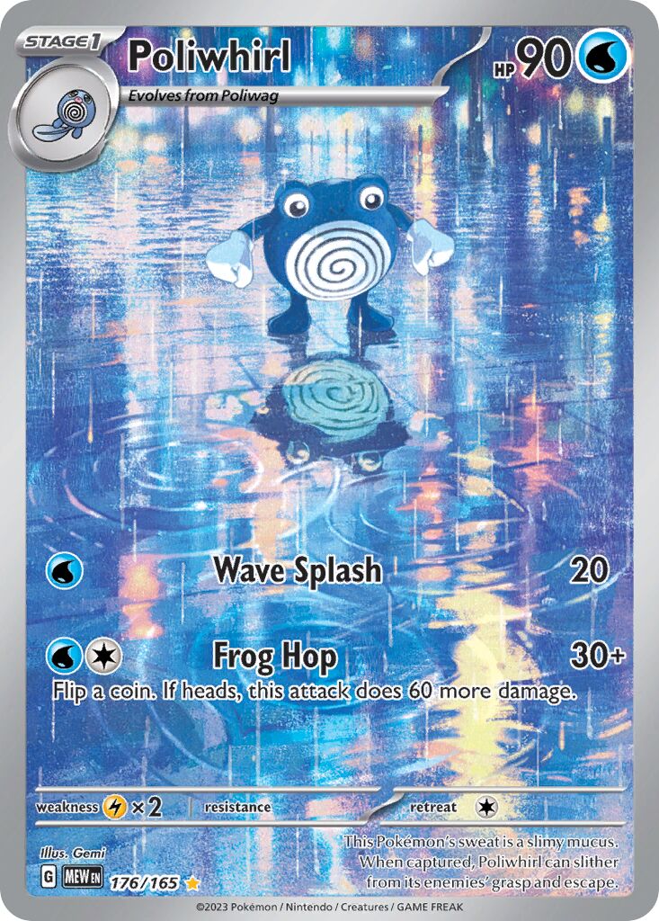 Poliwhirl 176/207 — 151 (English Pokémon TCG card)
