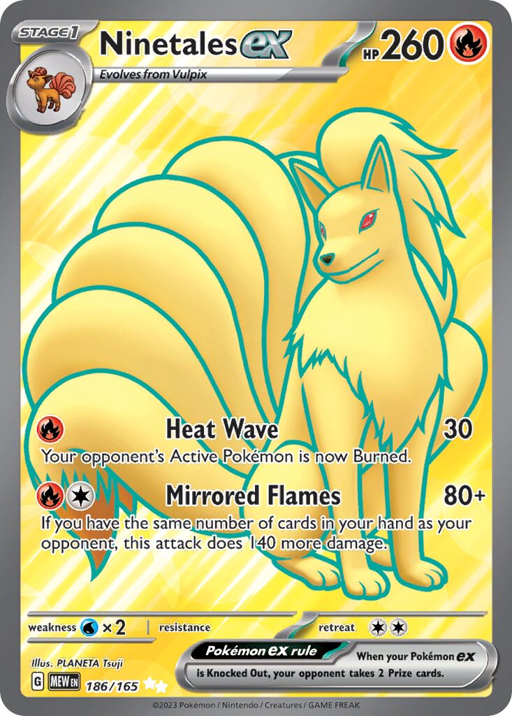 Ninetales ex 186/207 — 151 (English Pokémon TCG card)